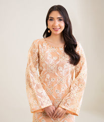 Sinopia Stitched 2 Piece Summer Women Suit-SSE26-021-Peach
