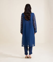 Sinopia Stitched 2 Piece Summer Women Suit-SSE26-022-Dark Blue