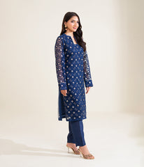 Sinopia Stitched 2 Piece Summer Women Suit-SSE26-022-Dark Blue