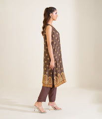 Sinopia Stitched 2 Piece Formals Women Suit-SSE26-025-Brown