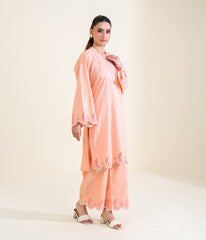 Sinopia Stitched 2 Piece Summer Women Suit-SSE26-026-Peach