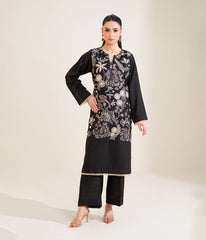 Sinopia Stitched 2 Piece Formals Women Suit-SSE26-027-Black