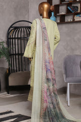 Muse By HZ Stitched 3 Piece Emb Cotton Self Jacquard Vol-02 Suit-SSJ-2501-Cream