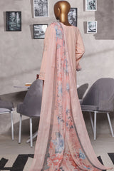 Muse By HZ Stitched 3 Piece Emb Cotton Self Jacquard Vol-02 Collection'2025-SSJ-2502-Pink