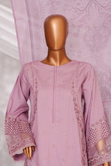 Muse By HZ Stitched 3 Piece Emb Self Cotton Jacquard Vol-05 Collection'2025-SSJ-2504-Tea Pink