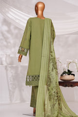Muse By HZ Stitched 3 Piece Emb Self Cotton Jacquard Vol-05 Collection'2025-SSJ-2505-Leaf Green