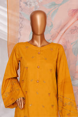 Muse By HZ Stitched 3 Piece Emb Self Cotton Jacquard Vol-05 Collection'2025-SSJ-2506-Mustard