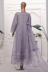 Bin Saeed Stitched 3 Piece Luxury Emb Chiffon Frock Vol-03 Collection-STS-1681-Light Purple