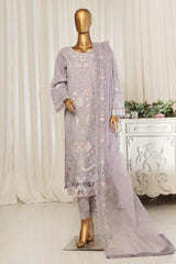 Bin Saeed Stitched 3 Piece Emb Chiffon Collection'2025-STS-1792-Light Purple