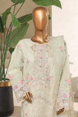 Bin Saeed Stitched 3 Piece Luxury Emb Chiffon & Organza Collection'2025-STSC-2191-Pista