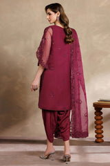 Zayrah By Zarif Unstitched 3 Piece Luxury Formals Suit-ZF-ZYR-01-Surkh