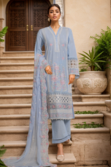 Sada Bahar Stitched 3 Piece Luxury Emb Spring Vol-06 Suit-LEL6-MK-46-Sky
