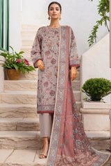 Sada Bahar Stitched 3 Piece Printed Lawn Vol-01 Suit-PR-9495-Brown