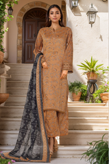 Sada Bahar Stitched 3 Piece Printed Lawn Vol-05 Collection'2025-PR-9557-Brown