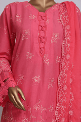 Sada Bahar Stitched 3 Piece Two Tone Chikankari Vol-01 Collection'2025-TCK-Pink