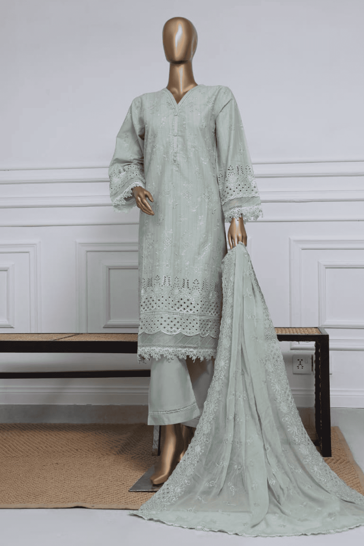 Sada Bahar Stitched 3 Piece Two Tone Chikankari Vol-01 Collection'2025-TCK-Pista