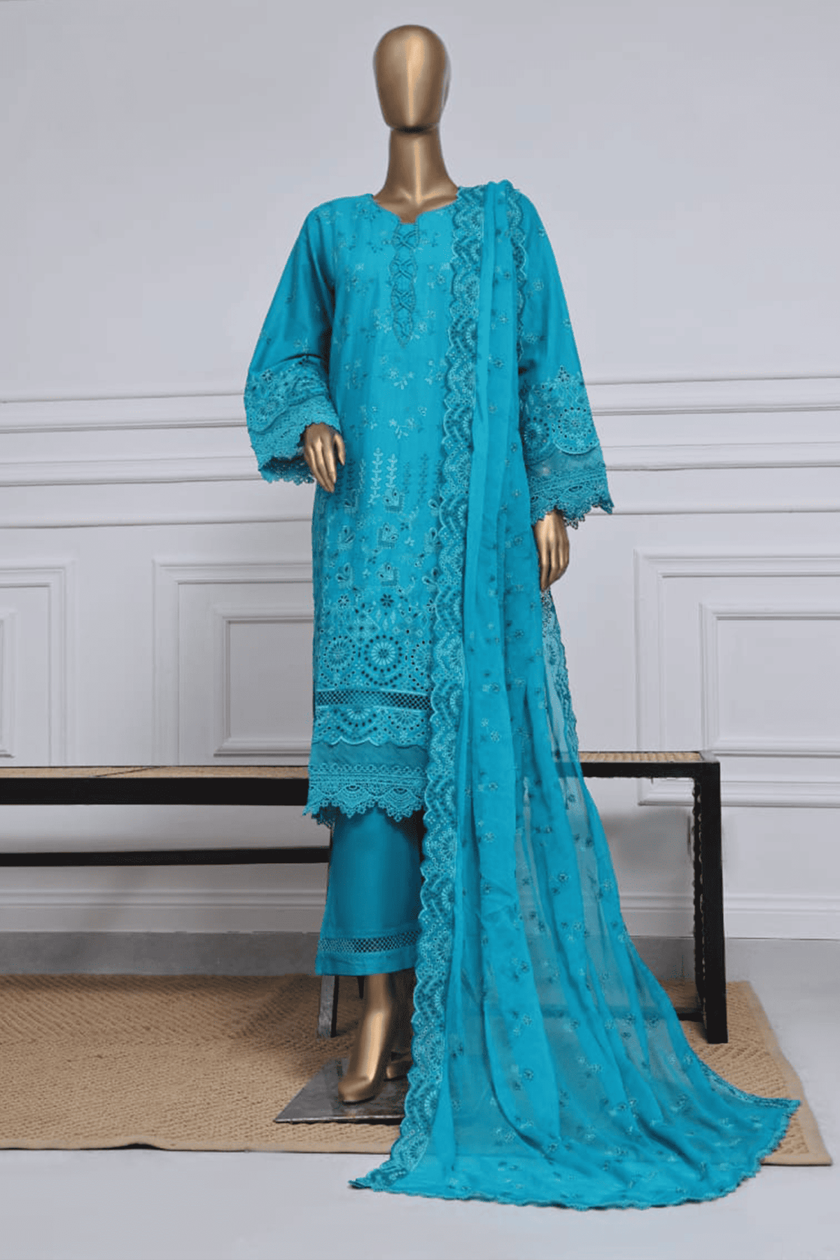 Sada Bahar Stitched 3 Piece Two Tone Chikankari Vol-01 Collection'2025-TCK-Sea Green