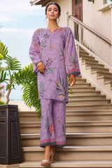 Sada Bahar Stitched 2 Piece Mid Summer Co Ords Lawn Collection'2024-D-5042-Lilac