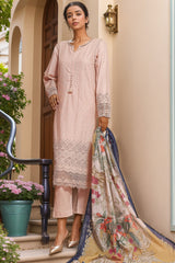 Sada Bahar Stitched 3 Piece Chikankari Collection'2023-CK1-Fawn