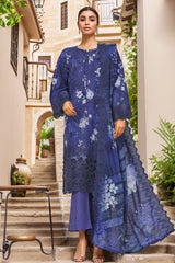Sada Bahar Stitched 3 Piece Laser Cutwork Chikankari Vol-02 Collection'2024-CK-23-Blue