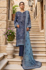Sada Bahar Stitched 3 Piece Printed Lawn Vol-04 Collection'2025-PR-2744-Blue