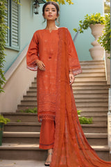 Sada Bahar Stitched 3 Piece Two Tone Chikankari Vol-01 Collection'2025-TCK-Rust