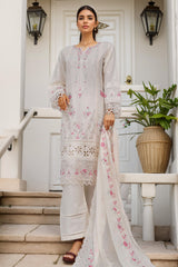 Sada bahar Stitched 3 Piece Luxury Emb Spring Vol-02 Collection-LEL2-MK-31-Off White