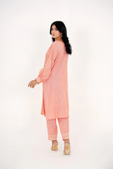 Qurb Stitched 2 Piece Winter Collection'2025-Saffron