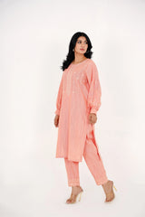 Qurb Stitched 2 Piece Winter Collection'2025-Saffron