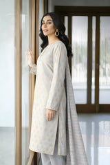 Ayla Studio Stitched 3 Piece Luxe Eid Jacquard Festive Lawn Suit-Sahab Baft