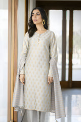 Ayla Studio Stitched 3 Piece Luxe Eid Jacquard Festive Lawn Suit-Sahab Baft