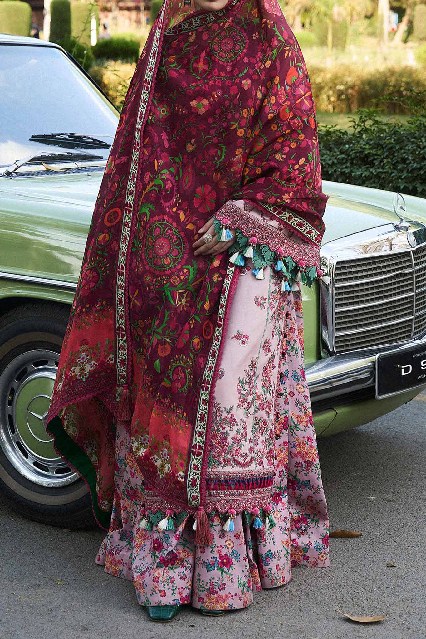 SS Lawn By Hussain Rehar Unstitched 3 Piece Emb Lawn Collection'2024-Sakura
