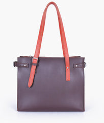 RTW Creation - Dark brown satchel tote bag