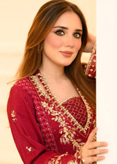 Sardinia Unstitched 3 Piece Formals Collection-Scarlet Dream - Syeda Zahra Raza