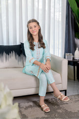 Fresh Bird Stitched 2 Piece Festive Kids Collection'2025-Sea breeze