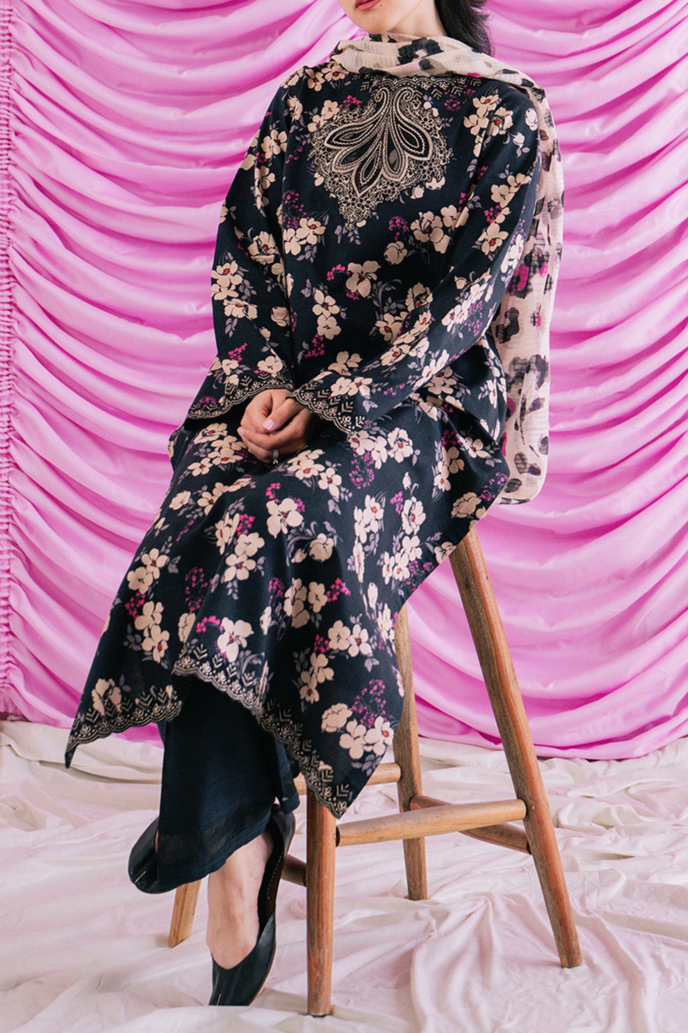 Rinesa by Ayzel Uustitched 3 Piece Lawn Vol-03 Collection'2024-AZL-07-Sena