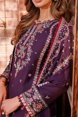 Kaavish By Farasha Unstitched 3 Piece Eid Festive Lawn Collection'2024-02-Shadow Berry