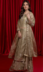 Shamooz Stitched 3 Piece Formals Suits-Sage Green SEM-0598