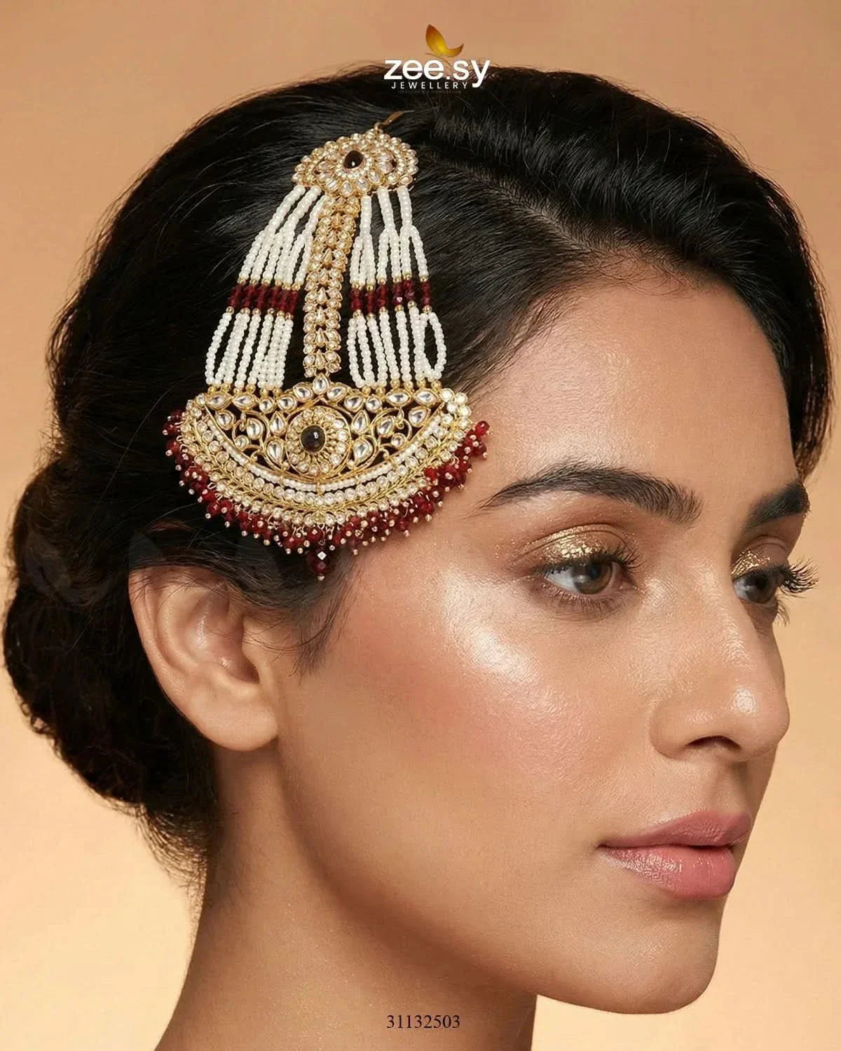 Sharjeena Pearl Kundan jhumar