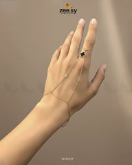 Signature Clover Drop Hand Bracelet - Zeesy Jewellery