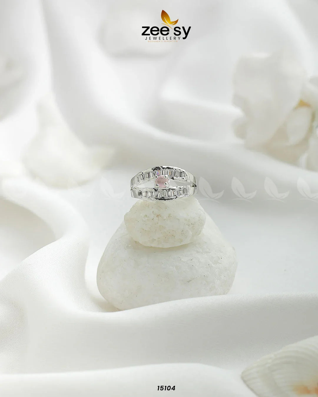 Mirage Ring Silver Pink - Zeesy Jewellery