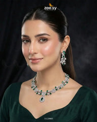 Silver Blossom Vine Necklace Set