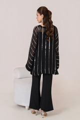 Festive Luxury Pret By Stitch Vibes Stitched Formals Suit-Silver Stardust Dress
