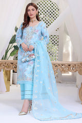 Guzel Stitched 3 Piece Embroidered Festive Formal Collection'2023-Skyline