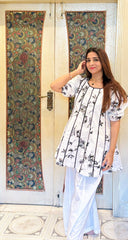 Urban Cut Women's Cotton Printed Co-Ord Set with Dhaka Pants