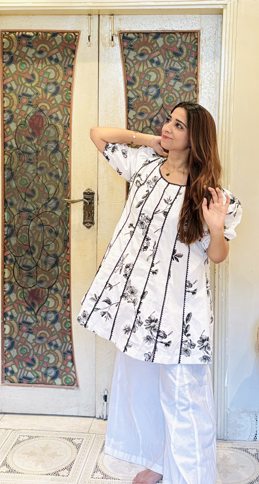 Urban Cut Women's Cotton Printed Co-Ord Set with Dhaka Pants