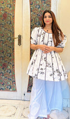 Urban Cut Women's Cotton Printed Co-Ord Set with Dhaka Pants