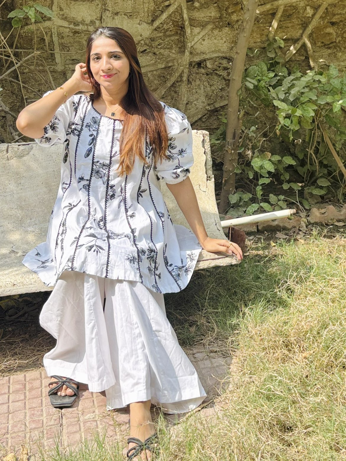 Urban Cut Women's Cotton Printed Co-Ord Set with Dhaka Pants