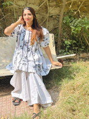 Urban Cut Women's Cotton Printed Co-Ord Set with Dhaka Pants