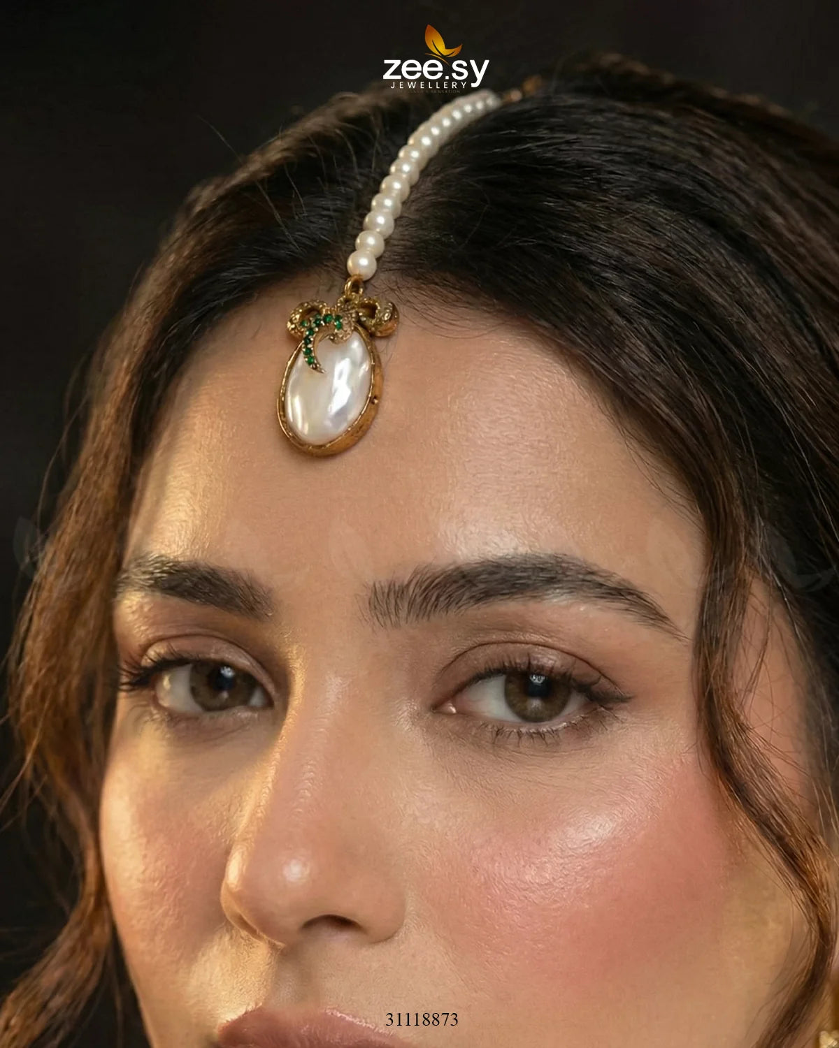 Sovereign Choker Set Green - Zeesy Jewellery